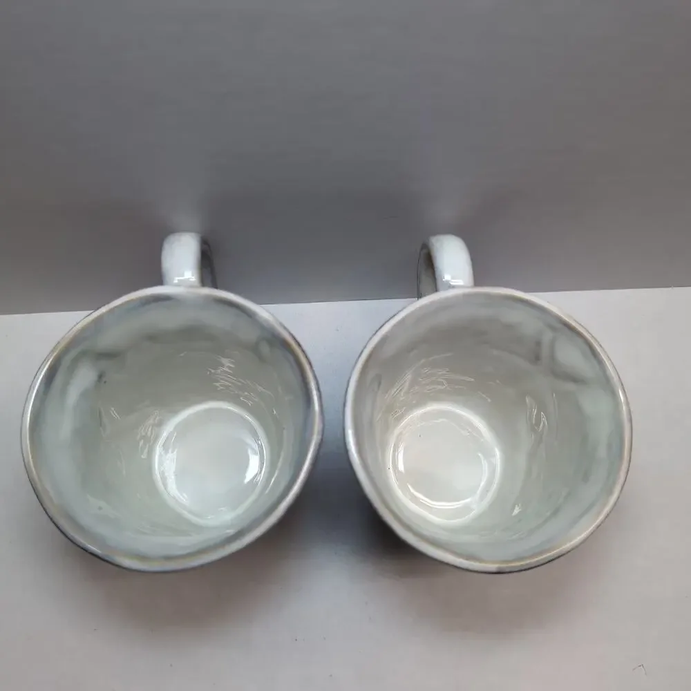 Set of 2 Cracker Barrel Mugs 3D Seahorse Seashell Starfish Lobster Beach Ocean - Picture 5 of 7
